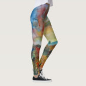 Herfst Waterverf Kunst Leggings (Rechts)