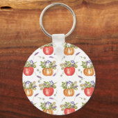 Herfst Waterverf, naadloze compositie. Sleutelhanger (Achterkant)