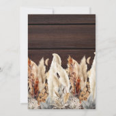 Herfst Waterverf Pampas Grass Bridal Kaart (Achterkant)