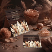 Herfst Waterverf Pampas Grass Bruiloft Kaart