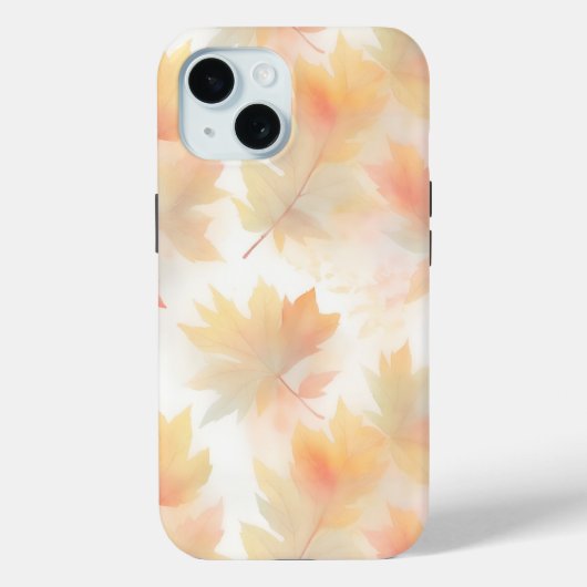 Herfst waterverf pastel bladeren achtergrond Case-Mate iPhone case (Achterkant)