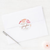 Herfst Waterverf pompoen Baby shower Ronde Sticker (Envelop)