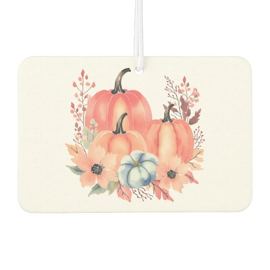 Herfst Waterverf Pompoen Boho Luchtverfrisser (Voorkant)