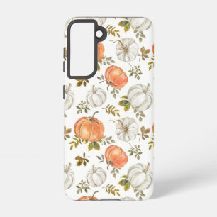 Herfst Waterverf pompoenpatroon Samsung Galaxy Hoesje