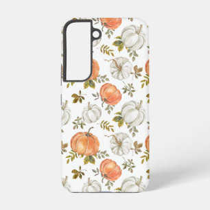 Herfst Waterverf pompoenpatroon Samsung Galaxy Hoesje