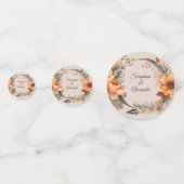 Herfst Waterverf Rustieke Bloemen Bruiloft Tafel Confetti (Voorkanten)