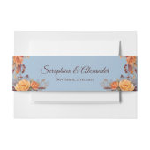 Herfst Waterverf rustieke bloemenbruiloft Uitnodigingen Wikkel (Voorkant Voorbeeld)