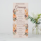 Herfst Waterverf rustieke bloemrijke bruiloft prog Kaart (Staand voorkant)