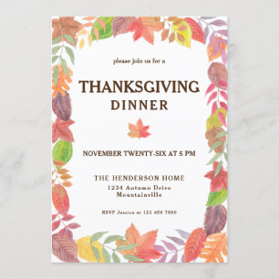 Herfst Waterverf Thanksgiving Kaart