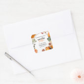 Herfst Waterverf Verlaat Pumpkin Candle Jar Label (Envelop)