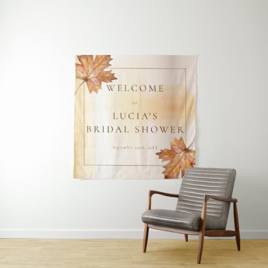 Herfst Waterverf Vrijgezellenfeest van Maple Leaf Wandkleed