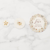 Herfst Waterverf Wildflower Baby shower Confetti (Achterkanten)