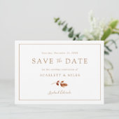 herfst Wedding Save The Date (Staand voorkant)