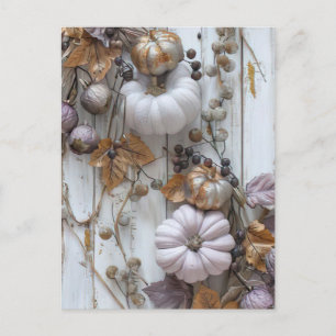 herfst wenskaart elegante pompoenen briefkaart