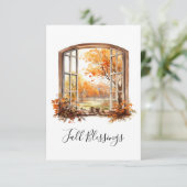 Herfst Wenskaart Herfstlandschap Bedankkaart (Staand voorkant)