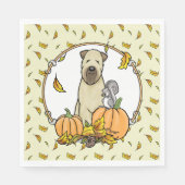 Herfst Wheaten Terrier (pieppompoenen 1b2) Servet (Voorkant)