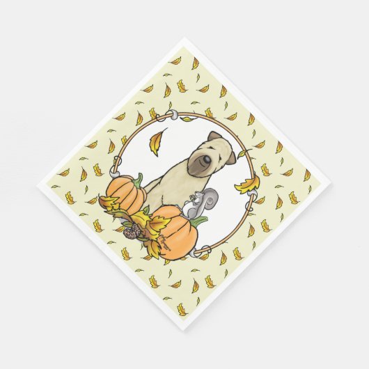 Herfst Wheaten Terrier (pieppompoenen 1b2) Servet (Hoek)