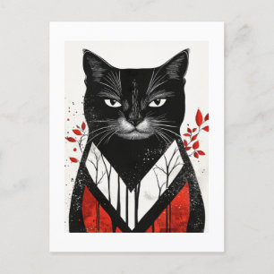 Herfst Whiskers: Kat Collectie Briefkaart