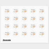 Herfst White Floral Pumpkin Sticker (Vel)