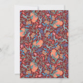 Herfst Wijnperziken Waterverf Bruidsthee Kaart (Achterkant)