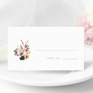 Herfst Wildbloemen Boeket Bruiloft Escort Kaart