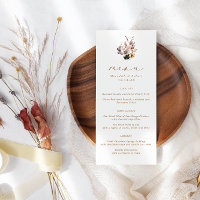 Herfst Wildbloemen Bruiloft Menu