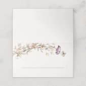  herfst Wildbloemen Plum Blank Place Card (Buitenkant ongevouwen)