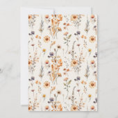 Herfst Wildbloemen Vrijgezellenfeest Boho bruiloft Kaart (Achterkant)