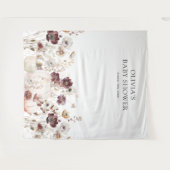 Herfst Wilde Bloem Baby Shower Fotohokje Wandkleed (Voorkant (horizontaal))