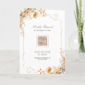Herfst Wilde Bloem Crest QR Code Bruiloft (Achterkant)