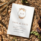 Herfst Wilde Bloem Crest QR Code Trouwdag Save The Date