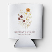 Herfst Wilde Bloem Elegante Boho Bruiloft Blikjeskoeler (Voorkant)