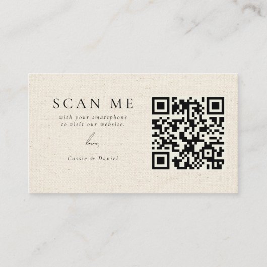 Herfst Wilde bloem Tuinbotanische bruiloft RSVP QR Informatiekaartje (Achterkant)