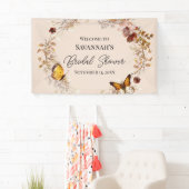 Herfst Wilde Bloem Waterverf Bruidsdouche Banner (Insitu)