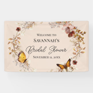 Herfst Wilde Bloem Waterverf Bruidsdouche Banner