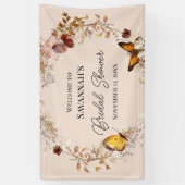 Herfst Wilde Bloem Waterverf Bruidsdouche Banner (Verticaal)