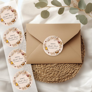 Herfst Wilde Bloem Waterverf Bruiloft Sticker