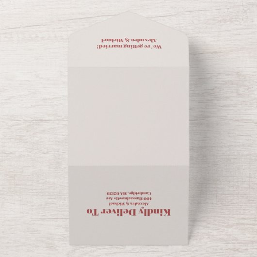 Herfst wilde bloemen all in one uitnodiging (Buitenkant)