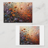 Herfst wilde bloemen notitiekaartje (Voorkant / Achterkant)