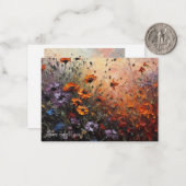 Herfst wilde bloemen notitiekaartje (Voorkant / Achterkant in situ)