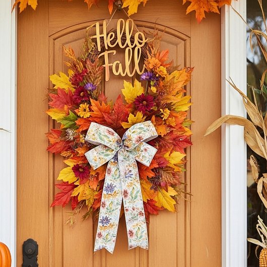 Herfst wilde bloemen patroon lint