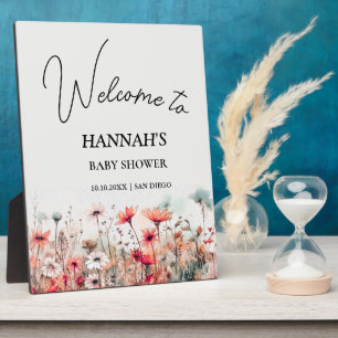Herfst Wilde Bloemenveld Baby Shower Welkom Fotoplaat