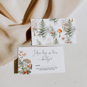 Herfst wilde paddenstoel hoe groot mama's buik informatiekaartje