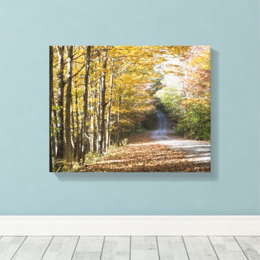Herfst wildernis scène canvas afdruk (Insitu (Houten vloer))