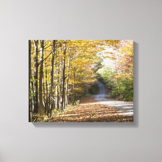 Herfst wildernis scène canvas afdruk (Voorkant)