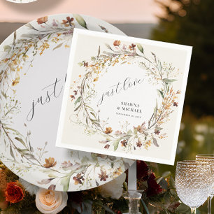 Herfst Wildflower Bloemkrans Herfst BOHO bruiloft Servet