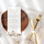 Herfst Wildflower Border Bruiloft Menu