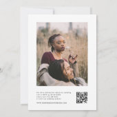 Herfst Wildflower Botanisch Monogram QR Code Bruil Kaart (Achterkant)