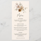 Herfst Wildflower Bruiloft Menu (Voorkant)