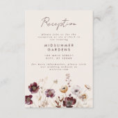 Herfst Wildflower bruiloft receptie Informatiekaartje (Voorkant)